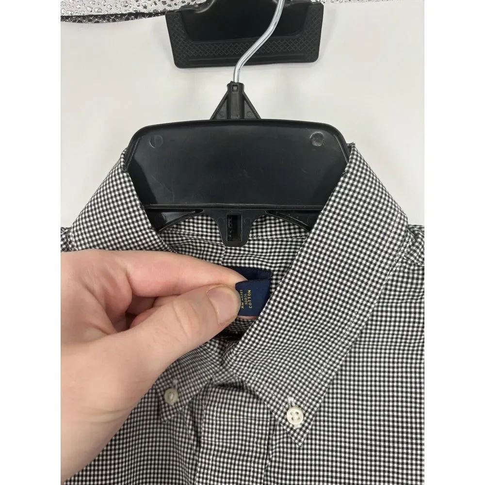 Polo Ralph Lauren Long Sleeve‎ Button Down Up Front Shirt Check Checkered Large